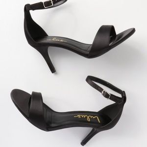Satin Black Heels